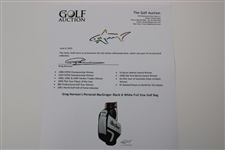 Greg Norman's Personal MacGregor Black & White Full Size Golf Bag