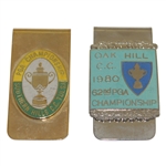 1980 & 1982 PGA Championship Comemmorative Money Clips