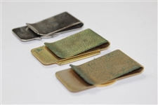 1980, 1981, & 1982 PGA Club Professional Championship Money Clips/Badges