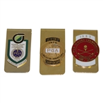 1975, 1983, & 1986 PGA Seniors Championship Comemmorative Money Clips