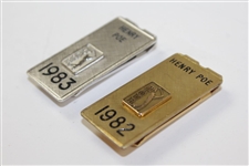 Henry Poe's 1982 & 1983 PGA Tour Money Clips/Badges