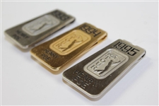 Henry Poe's 1993, 1994, & 1995 PGA Tour Money Clips/Badges