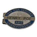 Henry Poes 1996 PGA Seniors Advil Championship Money Clip/Badge
