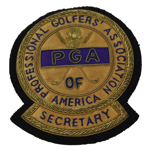 Henry Poes Professional Golfers Association of America Secretary Bullion Crest