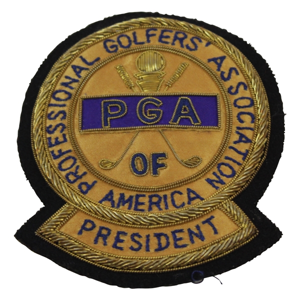 Henry Poes Professional Golfers Association of America President Bullion Crest
