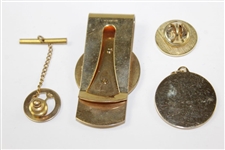 Henry Poe's 1987, 1989, 1991, & 1993 Ryder Cup Items - Pin, Money Clip, Badge, & Pendant