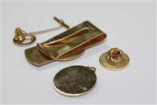 Henry Poe's 1987, 1989, 1991, & 1993 Ryder Cup Items - Pin, Money Clip, Badge, & Pendant