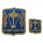 Henry Poes 1977 Ryder Cup Large & Small Blue Bullion Crests