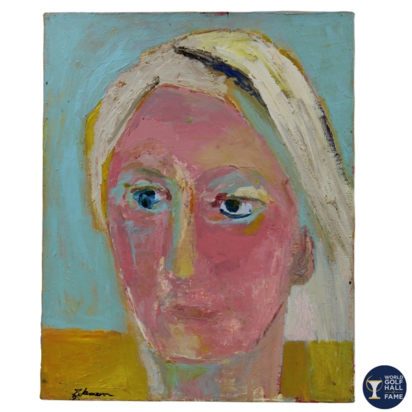 Original Hand-Painted Acrylic on Canvas Painting by Betty Jameson - World Golf Hall of Fame Collection