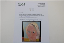 Original Hand-Painted Acrylic on Canvas Painting by Betty Jameson - World Golf Hall of Fame Collection