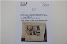 Original Hand-Painted Acrylic/Paper Mache Canvas by Betty Jameson - World Golf Hall of Fame Collection