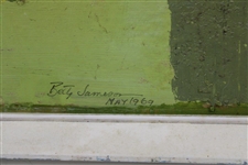 Original Hand-Painted Acrylic on Canvas Painting by Betty Jameson - World Golf Hall of Fame Collection