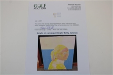 Original Hand-Painted Acrylic on Canvas Painting by Betty Jameson - World Golf Hall of Fame Collection