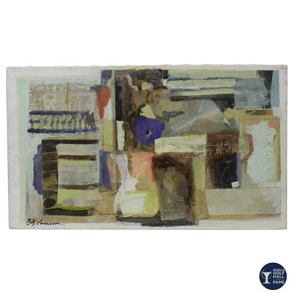 Original Hand-Painted Acrylic/Paper Mache Canvas by Betty Jameson - World Golf Hall of Fame Collection