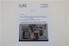 Original Hand-Painted Acrylic/Paper Mache Canvas by Betty Jameson - World Golf Hall of Fame Collection