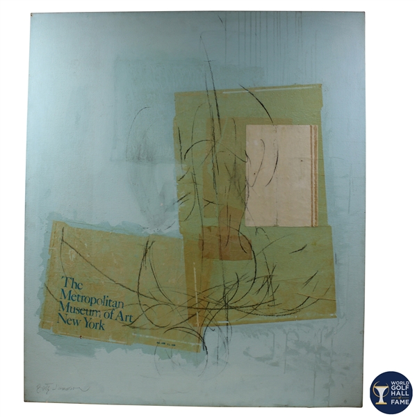 Original Hand-Painted Acrylic/Paper Mache Canvas by Betty Jameson - World Golf Hall of Fame Collection