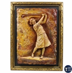 Paul Kamish 2006 Ltd Ed Relief Sculpture of Golfer Patty Berg 8/60 - World Golf Hall of Fame Collection