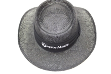 Greg Norman Signed Personal Shark Logo TaylorMade Black Straw Gambler Hat JSA ALOA