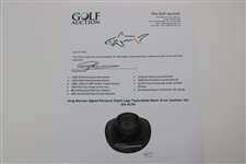 Greg Norman Signed Personal Shark Logo TaylorMade Black Straw Gambler Hat JSA ALOA