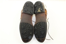 Greg Norman's Personal Used FootJoy Tan & White Golf Shoes