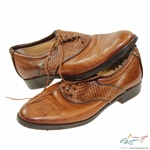 Greg Normans Personal Used Nebuloni Tan Golf Shoes