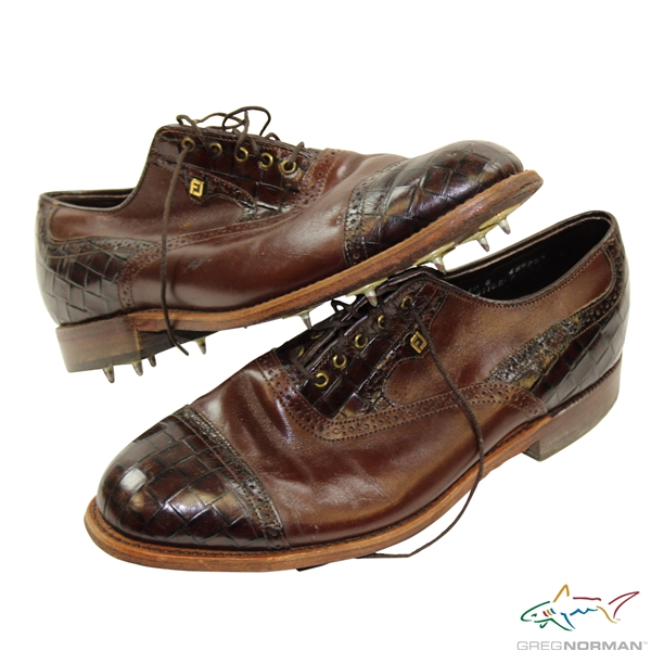 Greg Normans Personal Used FootJoy Golf Shoes