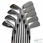 Greg Normans Personal Used Set of Spalding TopFlite Custom Made G.N. Irons 2-PW Reg #CI34439