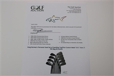 Greg Norman's Personal Used Set of Spalding TopFlite Custom Made 'G.N.' Irons 2-PW Reg #CI34439
