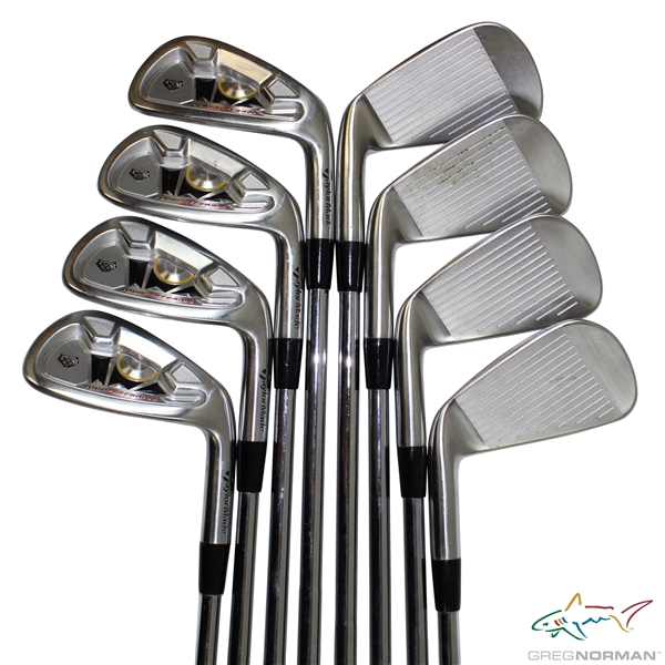 Greg Normans Personal Used Set of TaylorMade Tour Preferred Irons 3-PW