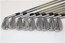 Greg Norman's Personal Used Set of COBRA Greg Norman Signature Forged Irons with Lead Tape 2-PW
