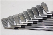 Greg Norman's Personal Used Set of COBRA Greg Norman Signature Forged Irons with Lead Tape 2-PW