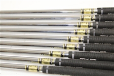 Greg Norman's Personal Used Set of COBRA Greg Norman Signature Forged Irons with Lead Tape 2-PW