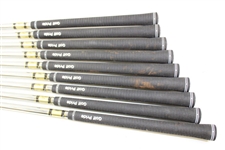Greg Norman's Personal Used Set of COBRA Greg Norman Signature Forged Irons with Lead Tape 2-PW