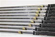 Greg Norman's Personal Used Set of Black MacGregor MT 'GN' Forged 1025 Irons 2-PW