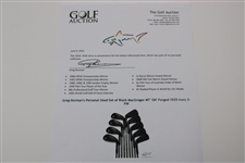 Greg Norman's Personal Used Set of Black MacGregor MT 'GN' Forged 1025 Irons 2-PW