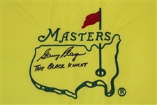 Gary Player Signed Undated Masters Embroidered Flag with 'The Black Knight' JSA ALOA