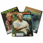 Lanny Wadkins Signed 1977 Sports Illustrated  JSA #PP58516, Johnny Miller Signed 1974 Sports Illustrated JSA #PP58220, And Jack Nicklaus Signed 1978 Sports Illustrated - Personalized JSA ALOA #PP58247