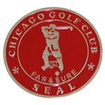 Chicago Golf Club Far & Sure Seal Coin/Medallion - Red Arrow Markers - Vinny Giles Collection