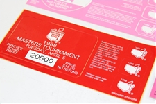 1988 & 1994 Masters Parking Passes with 2005 Masters Tuesday Practice Round Ticket #Y10439