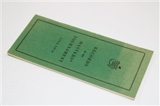 1979 Records of the Masters Tournament Record Guide (1934-1978) 