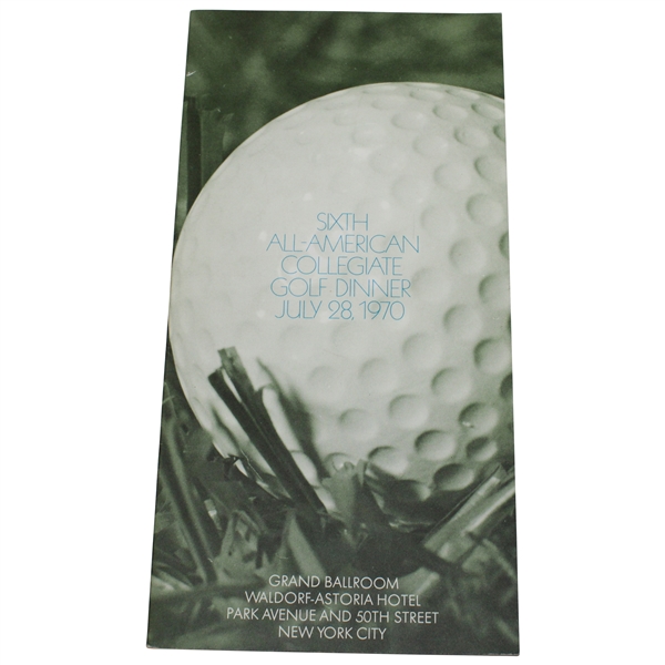 1970 All-American Collegiate Golf Dinner Official Program - July 28th