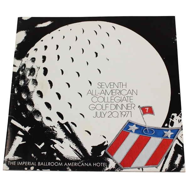 1971 All-American Collegiate Golf Dinner Official Program - July 20th