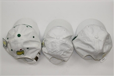 2011, 2015, & Undated Masters Tournament White Caddy Hats - Unused