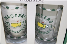 2021 Masters Tournament Commemorative Drinking Glasses in Original Box