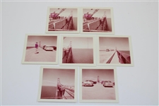 1957 Mackinac Island Bridge Construction Kodacolor Photos with Walter Hagen - Nine (9) 