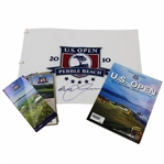 Graeme McDowell Signed 2010 US Open at Pebble Beach Flag with Program, Tickets & Spec Guide JSA ALOA