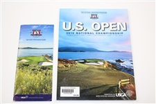 Graeme McDowell Signed 2010 US Open at Pebble Beach Flag with Program, Tickets & Spec Guide JSA ALOA