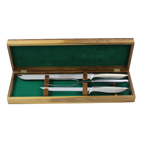 Vinny Giles Augusta National Gerber Knife Barbeque Set in Wood Box