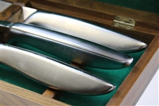 Vinny Giles' Augusta National Gerber Knife Barbeque Set in Wood Box