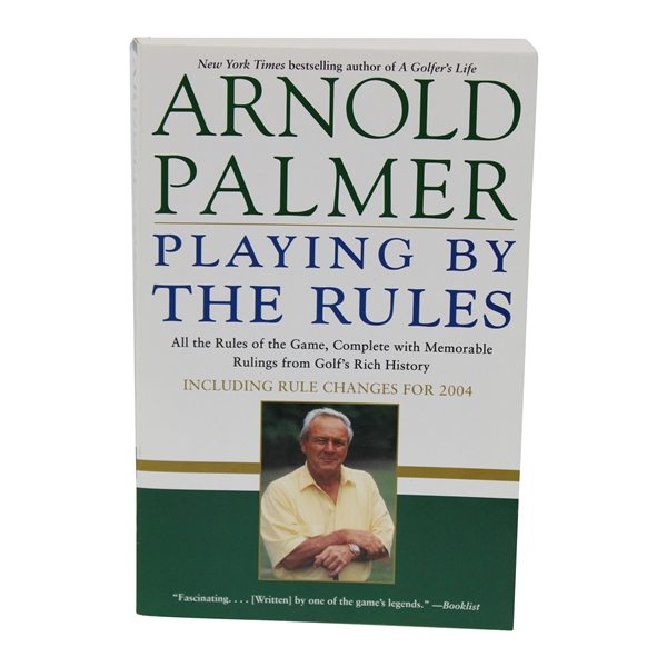 Arnold Palmer Signed 2002 Playing By The Rules Book JSA ALOA